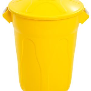 JJ.CR100 - LIXEIRA PLÁSTICA 100L COM TAMPA SOBREPOSTA