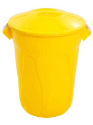 JJ.CR100 - LIXEIRA PLÁSTICA 100L COM TAMPA SOBREPOSTA