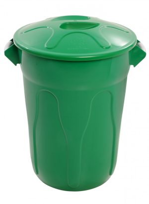 JJ.CR40 - LIXEIRA PLÁSTICA 40L COM TAMPA SOBREPOSTA