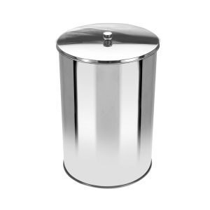 JJ.OR3 - LIXEIRA OFFICE COM TAMPA EM AÇO INOX 10L