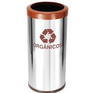 JJ.C54 - LIXEIRA EM AÇO INOX COM ARO PLÁSTICO 50L