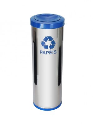 JJ.C27 - LIXEIRA EM AÇO INOX COM TAMPA MEIA ESFERA PINTADA 30L - Image 4