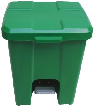 JJ.P15 - LIXEIRA QUADRADA PLÁSTICA COM PEDAL 15L