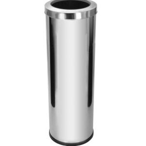 JJ.C33 - LIXEIRA EM AÇO INOX COM ARO INOX 30L