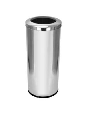 JJ.C34 - LIXEIRA EM AÇO INOX COM ARO INOX 50L