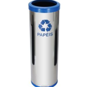 JJ.C44 - LIXEIRA EM AÇO INOX COM ARO PLÁSTICO 30L