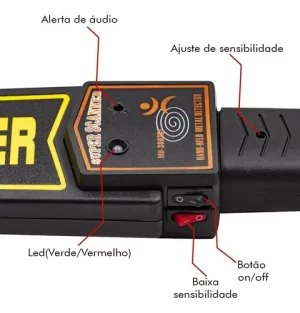 JJ.GC3003 - Detector De Metais Portátil Alta Sensibilidade Metal Scanner - Image 4