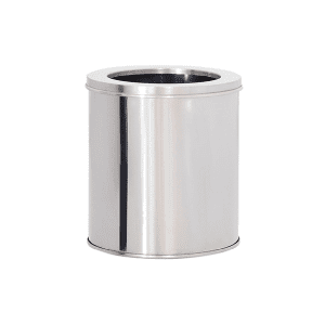 Lixeira de Aço inox 24x25cm 13 litros c/Aro - JJ.L2425-A