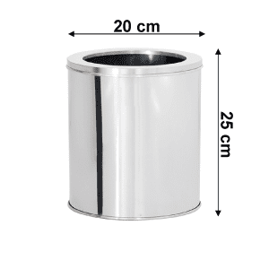 Lixeira de Aço inox 20x25cm 07 litros c/Aro - JJ.L2025-A - Image 2