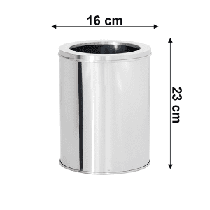 Lixeira de Aço inox 16x23 cm 05 litros c/Aro - JJ.L1623-A - Image 2