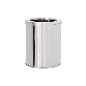 Lixeira de Aço inox 24x50cm 25 litros c/Aro - JJ.L2450-A