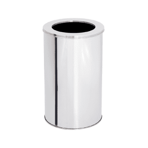 Lixeira de Aço inox 24x70 30 litros c/Aro - JJ.L2470-A
