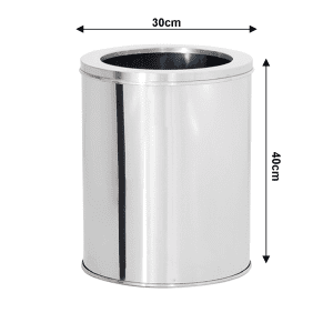 Lixeira de Aço inox 30x40cm 30 litros c/Aro - JJ.L3040-A - Image 2