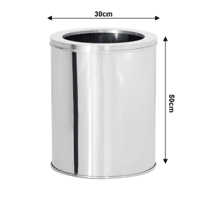 Lixeira de Aço inox 30x50cm 35 litros c/Aro - JJ.L3050-A - Image 2