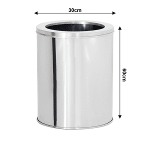 Lixeira de Aço inox 30x60cm 40 litros c/Aro - JJ.L3060-A - Image 2
