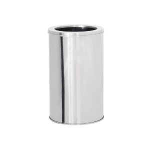 Lixeira de Aço inox 30x70cm 50 litros c/Aro - JJ.L3070-A