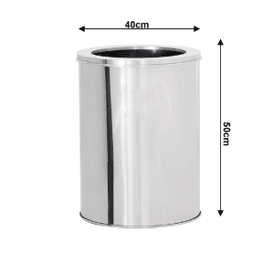Lixeira de Aço inox 40x50cm 62 litros c/Aro - JJ.L4050-A - Image 2