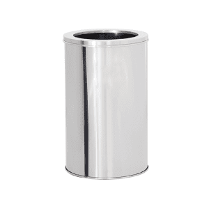 Lixeira de Aço inox 40x80cm 100 litros c/Aro - JJ.L4080-A