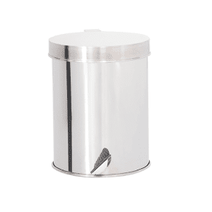 Lixeira com Tampa e Pedal de Aço inox 24x25cm 12 litros - JJ.P2425