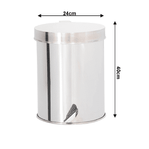 Lixeira com Tampa Pedal de Aço inox 24x40cm 20 litros - JJ.P2440 - Image 3
