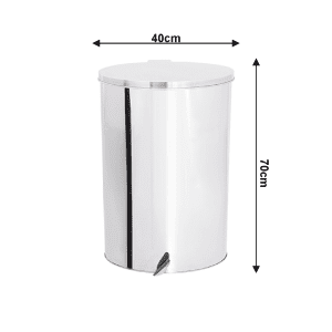 Lixeira com Tampa e Pedal de Aço inox 40x70cm 80 litros - JJ.P4070 - Image 3