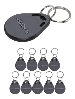 KIT 10 CHAVEIROS TAGS DE ACESSO POR PROXIMIDADE TH 1000 MF 13,56 MHZ  INTELBRAS - JJ.10TAG1356