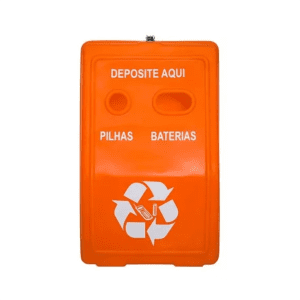 Coletor De Pilhas E Bateria Laranja