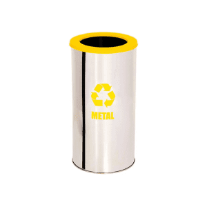 LIXEIRA DE AÇO INOX 24X25cm 13 LITROS C/ARO - L2425-AC