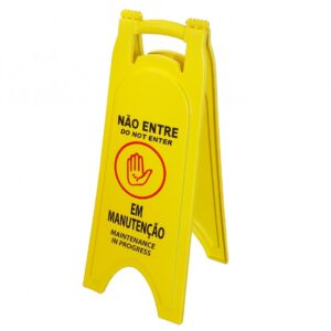 PLACA SINALIZADORA EM MANUTENÇÃO