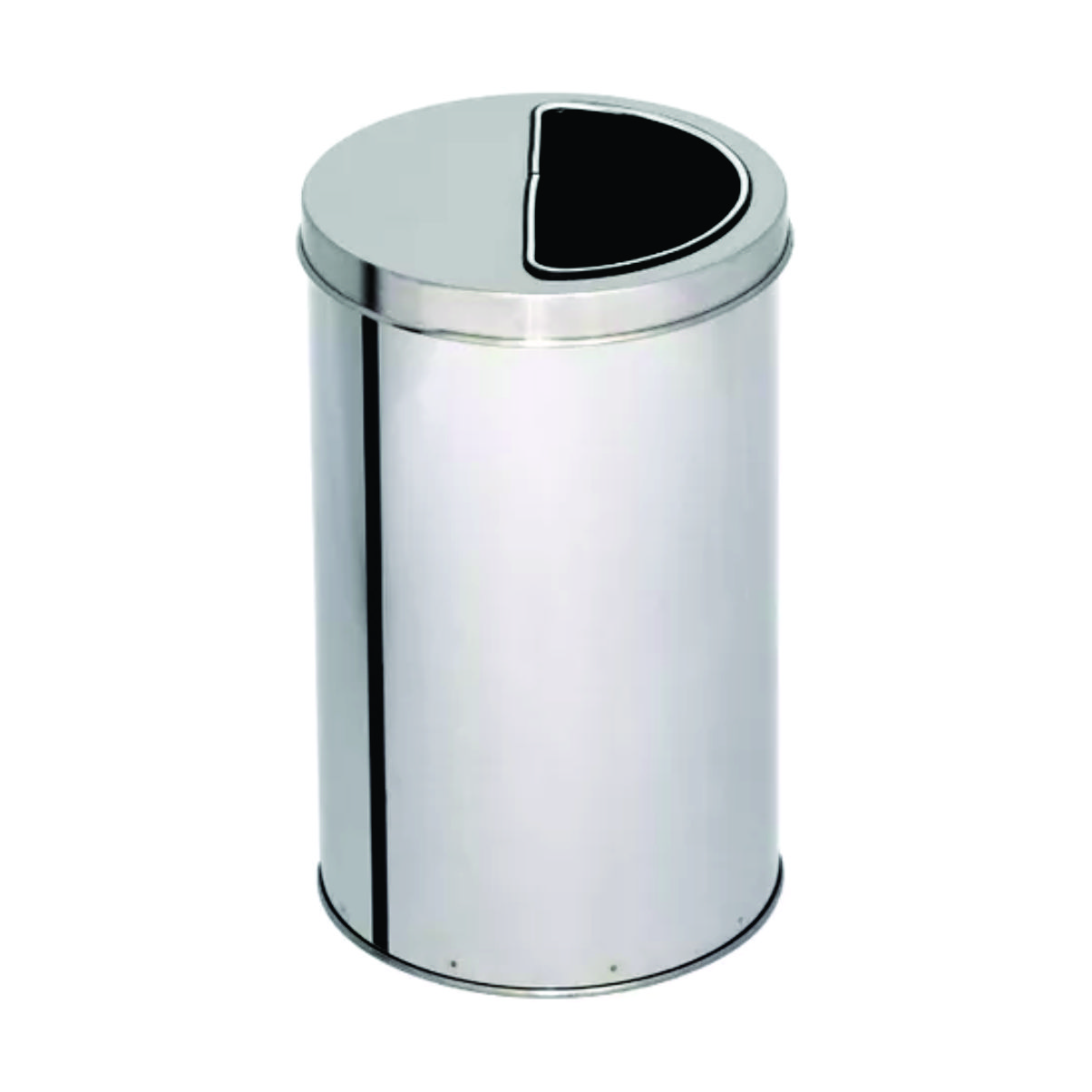 LIXEIRA EM AÇO INOX 24X30cm 15 LITROS C/ARO MEIA LUA - Imagem 2